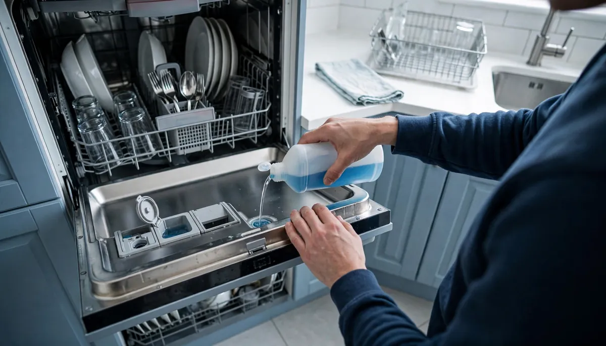 Où mettre le liquide de rinçage dans le lave-vaisselle ?